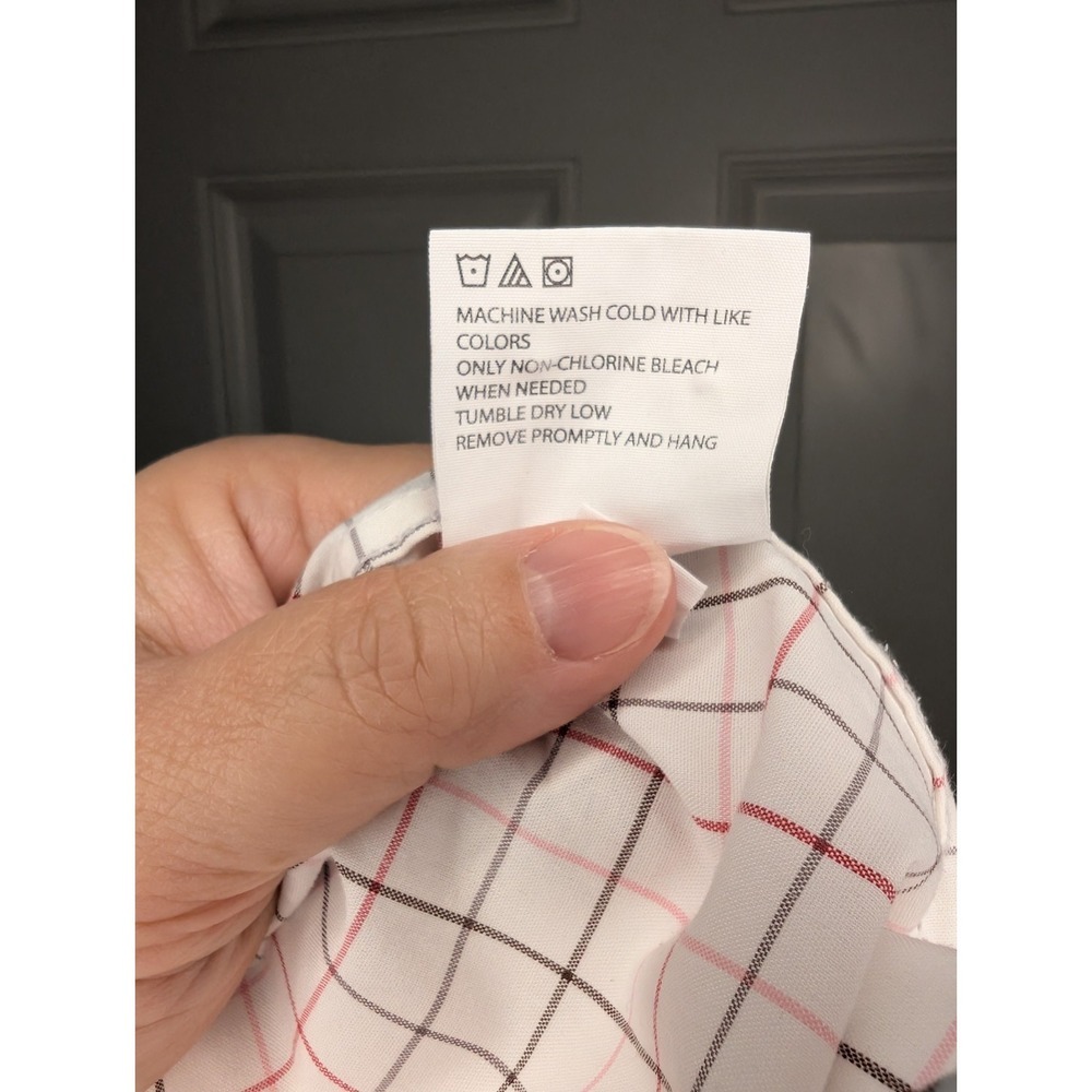 Fairlane Men's XL Window Pane Pattern Long Sleeve Collared Button Shirt EUC - Picture 8 of 9